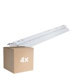 Fordelspakning 4x Noxion Lyslister Click Reflektor V2 LED T8 | Egnet for 2x 120cm LED Lysrør