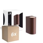 Fordelspakning 6x D'Lite Veggbelysning Vossem Rusten Up & Down | Egnet for 2x GU10 