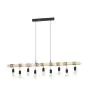 Eglo Pendel Lampe Townshend Tre Stål Brun Svart | IP20 - Egnet for 9x E27 
