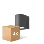 Fordelspakning 4x D'Lite Veggbelysning Vossem Svart | IP54 - Egnet Til 1x GU10